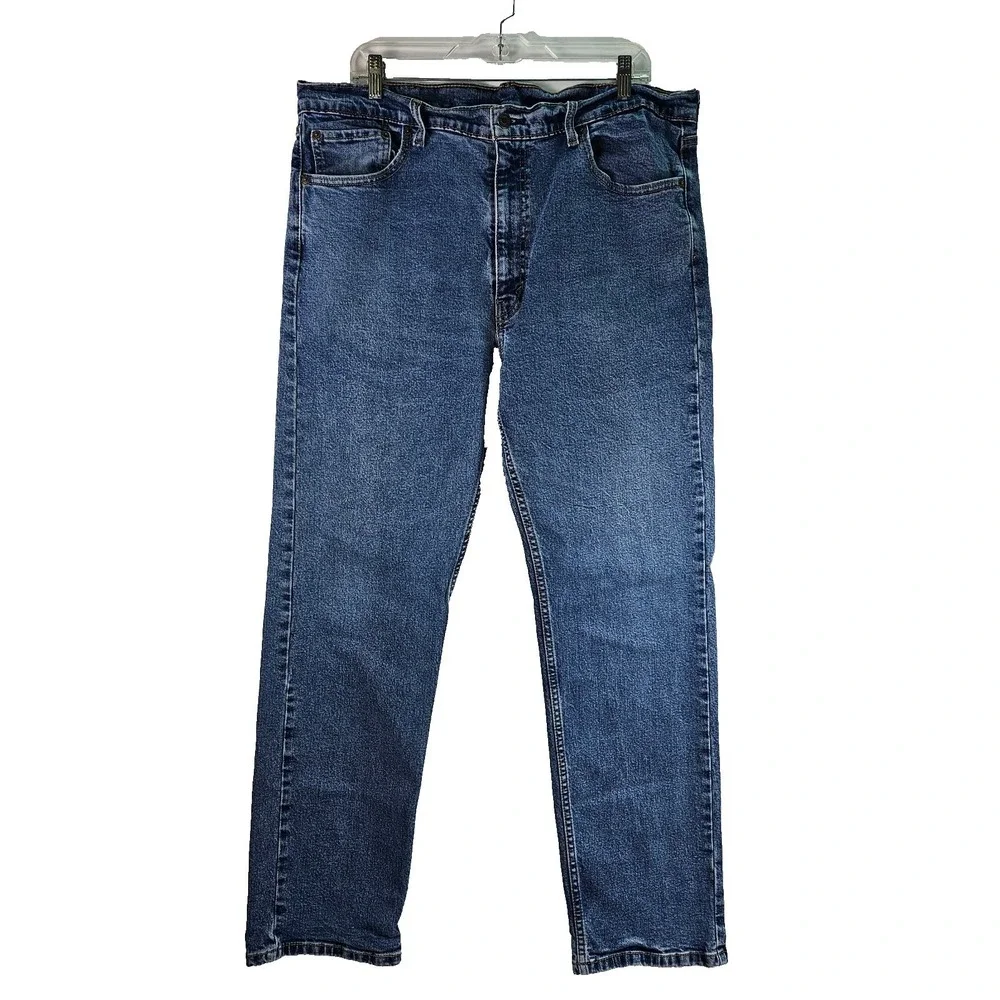 Levi's 505 Jeans Men's 40 x 32 Regular Fit Straight Leg Medium Stonewash Stretch